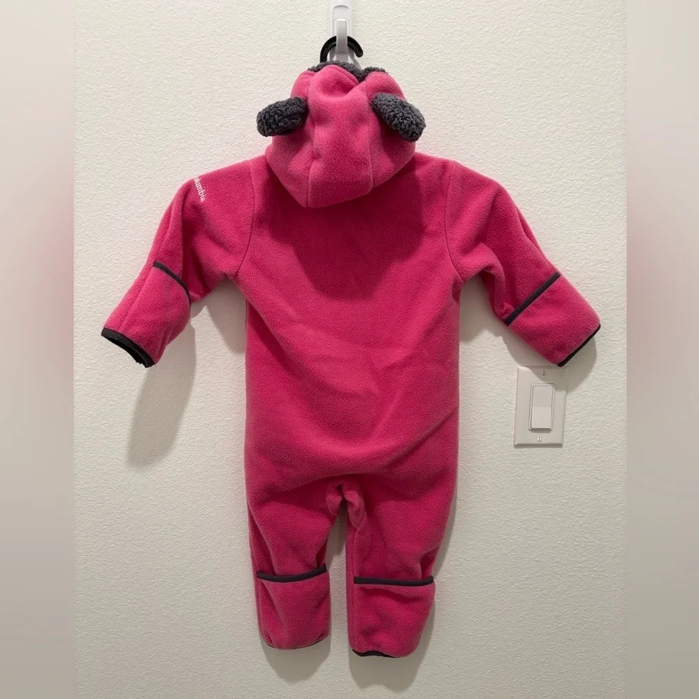 Columbia Pink Fleece Baby Bunting 12-18 Months